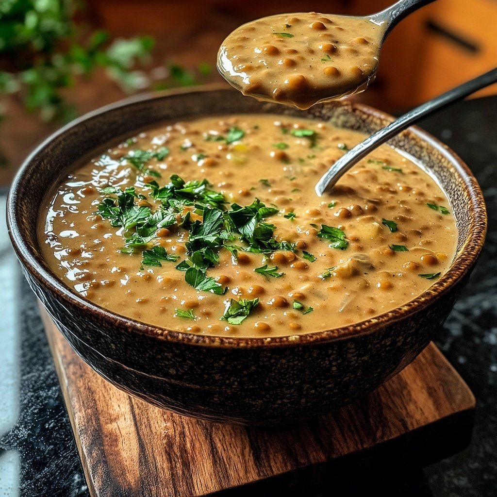 Linsensuppe mit Kokosmilch