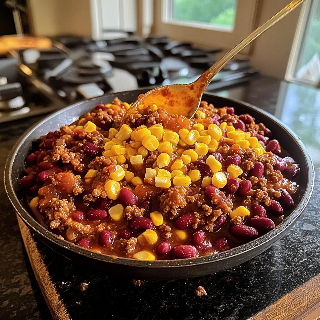 Chili sin Carne mit Mais