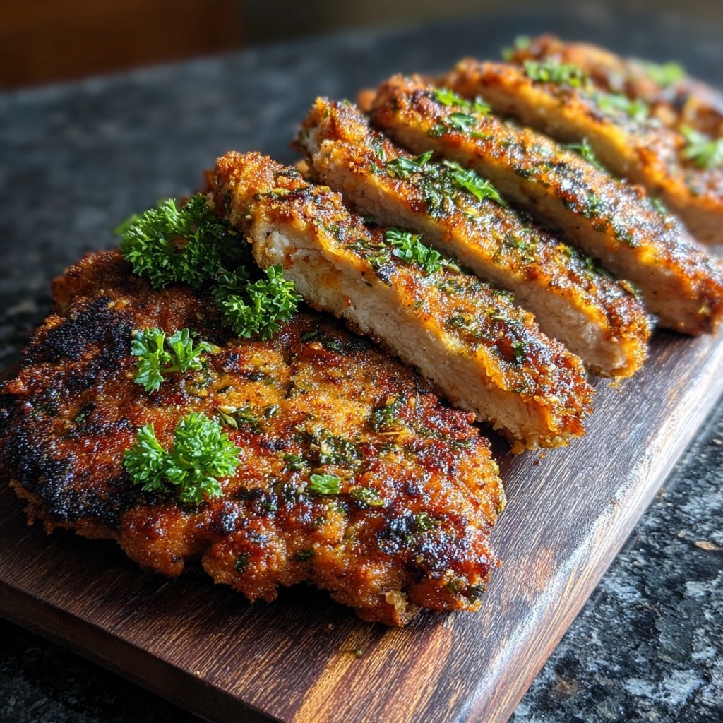 Gegrilltes Putenschnitzel Mit Kräuterkruste