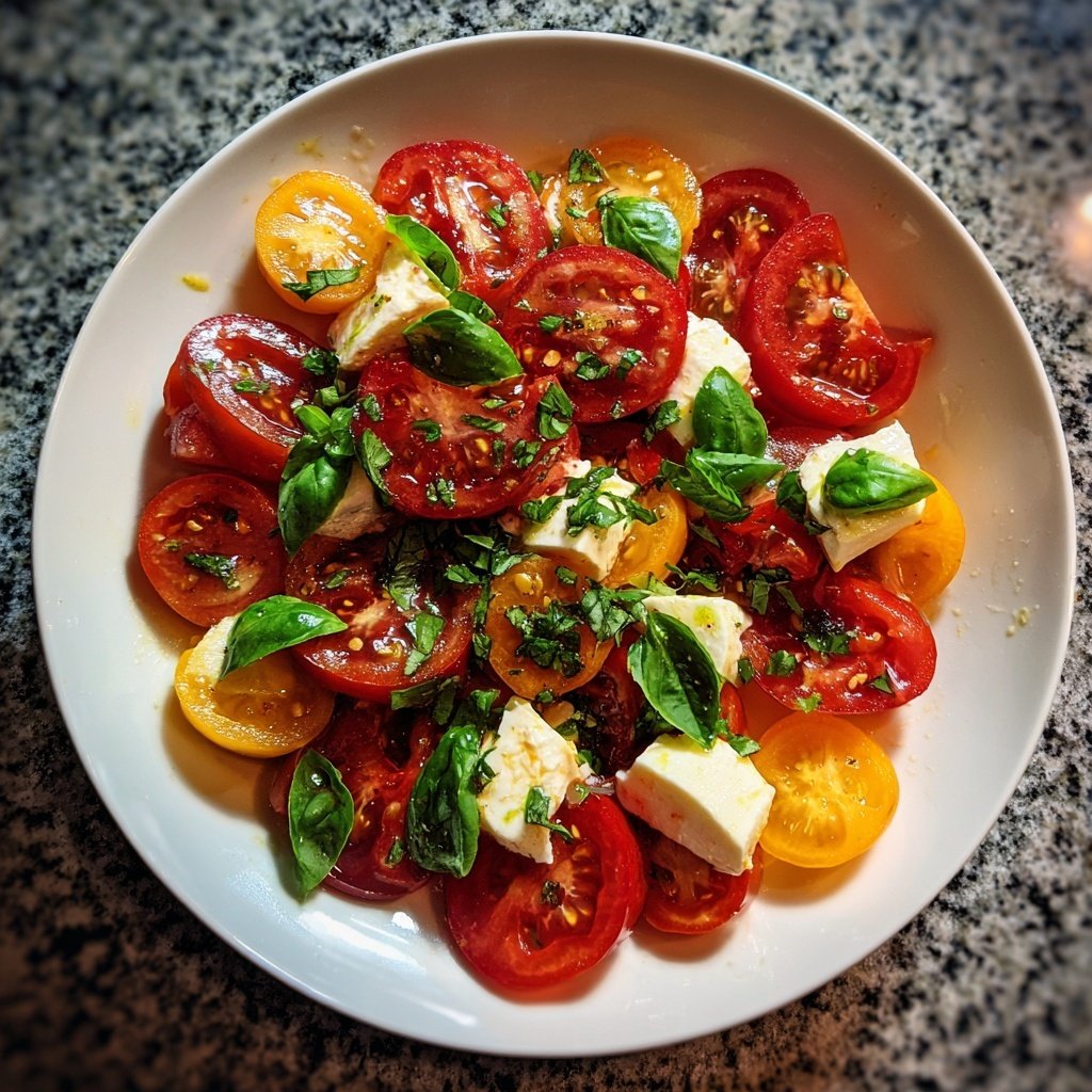 Tomaten Mozzarella Salat Mit Basilikum