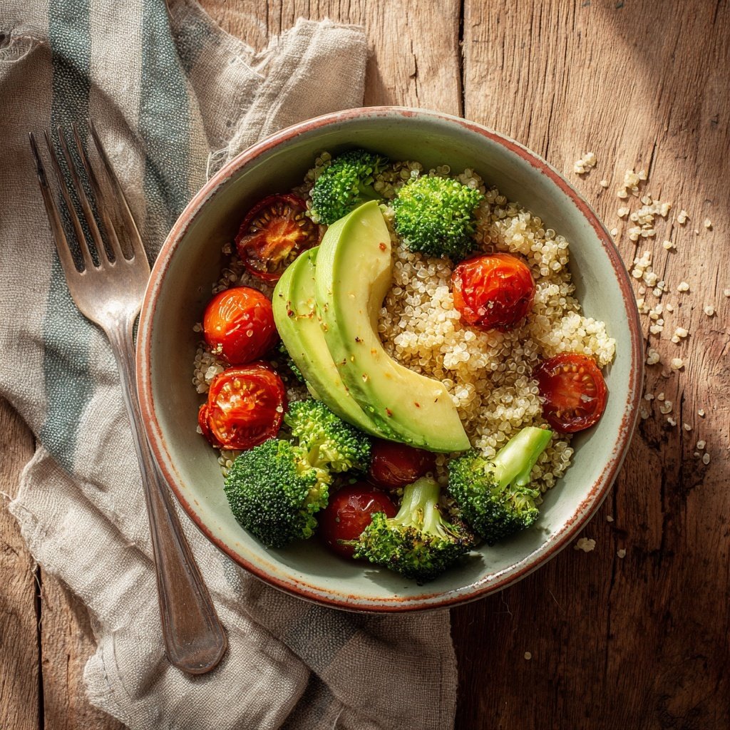 Kalorienarme Quinoa Bowl Mit Brokkoli