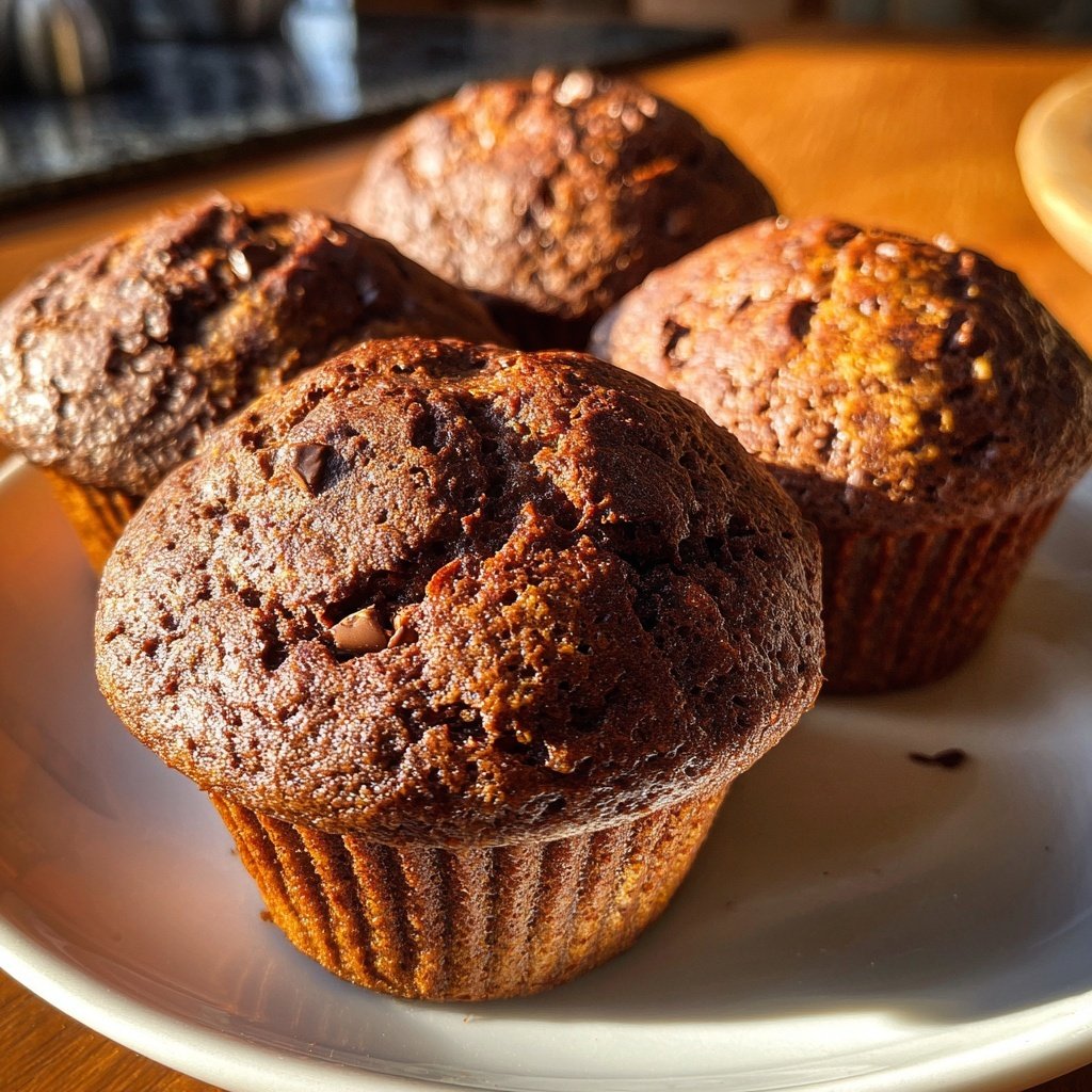 Muffins mit Kakao und Vanille