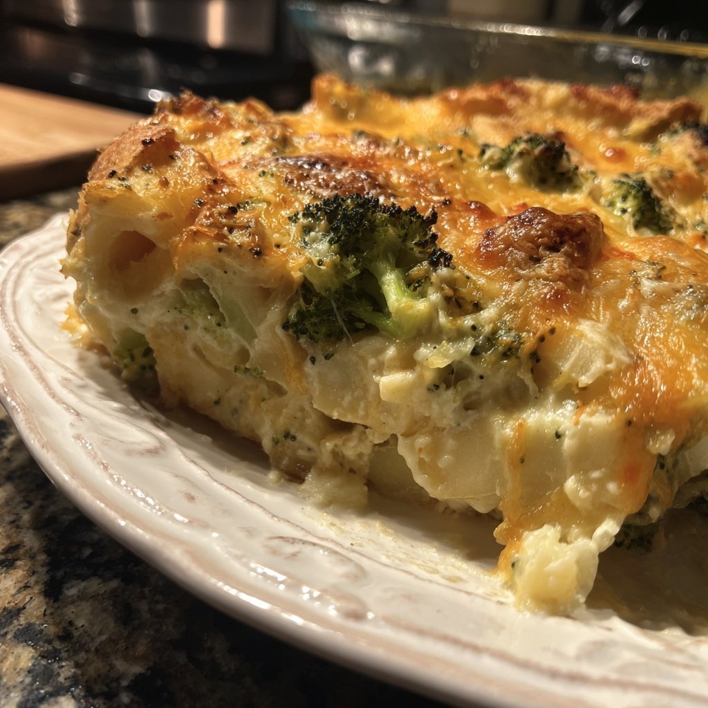Cremiger Brokkoli Kartoffel Auflauf